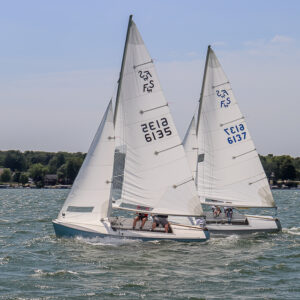 2022 Flying Scot Midwest Districts. Radial Head & Clew and Gigantic Window with speed wrinkles.